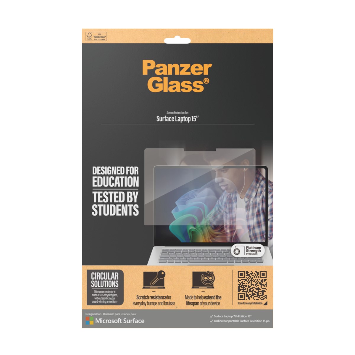 スクリーンプロテクター PanzerGlass Surface Book (13.5 インチ) スクリーン プロテクター PanzerGlass® Screen Protector Microsoft Surface Go 4 | Go 3 | Go 2 | G